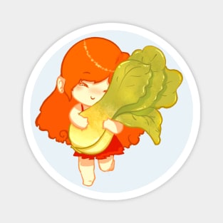 Cabagge girl stickers and shirts Magnet